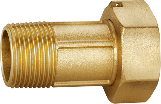 3001 Brass Water Meter Valve Part Male Threads x Flex. Female Threaded Hexagon Nut Coupling Sizes DN15 DN20 DN25 DN32