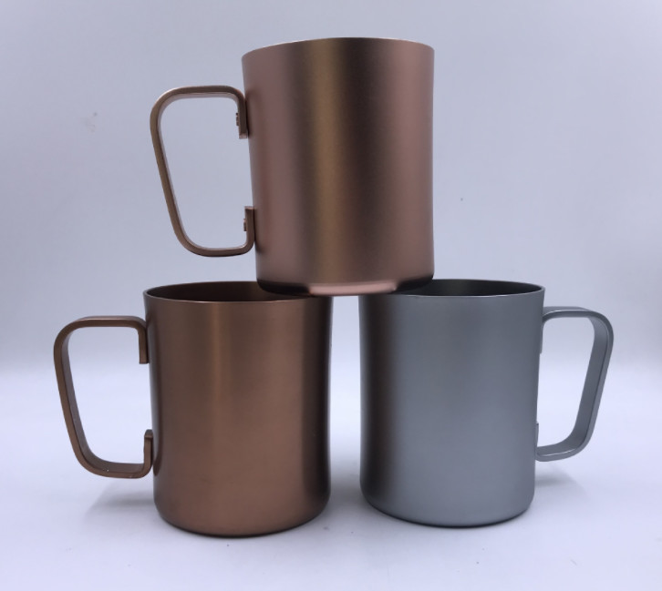 500ml Aluminum Drinking Cups CMYK Coffee Mug With Handle