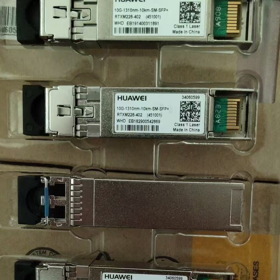 Original Huawei Optical Transceiver SFP+,1310nm,10.3125Gb/s, -8.2~0.5dBm,-14.4dBm,LC,SM,10km, Part number 4060599