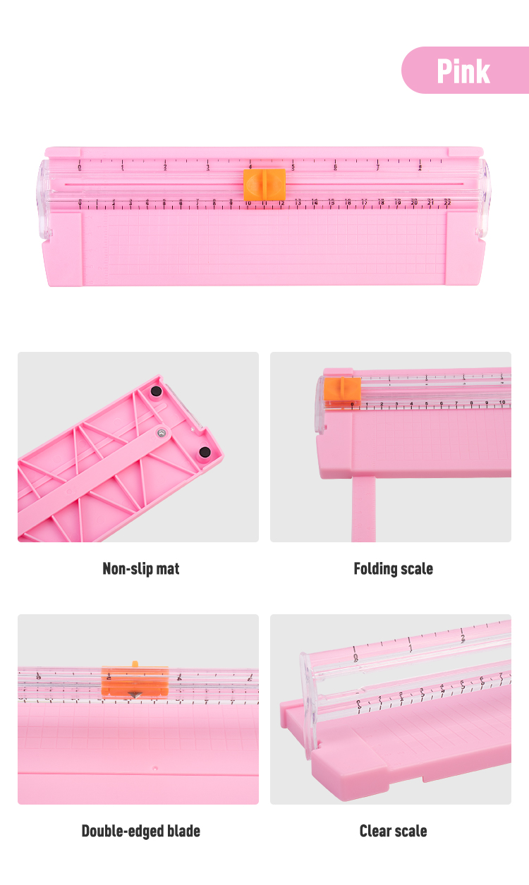 ZEQUAN Small Orange Paper Cutter for Children's DIY A5 Mini Manual Paper Trimmer