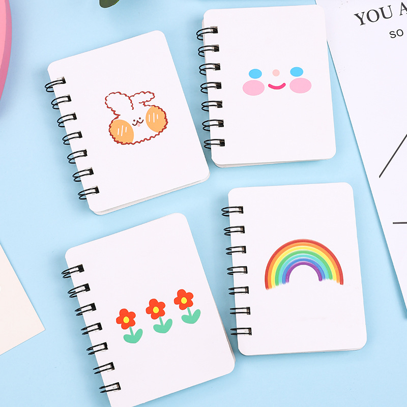 a7 Diary Journal Notebook spiral Cartoon Printed With 80 Sheets