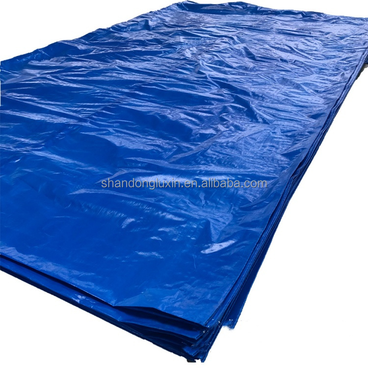 Anti-Pull Blue PE Tarpaulin Cover Sheet with Waterproof and Yarn Count 650D 2000D