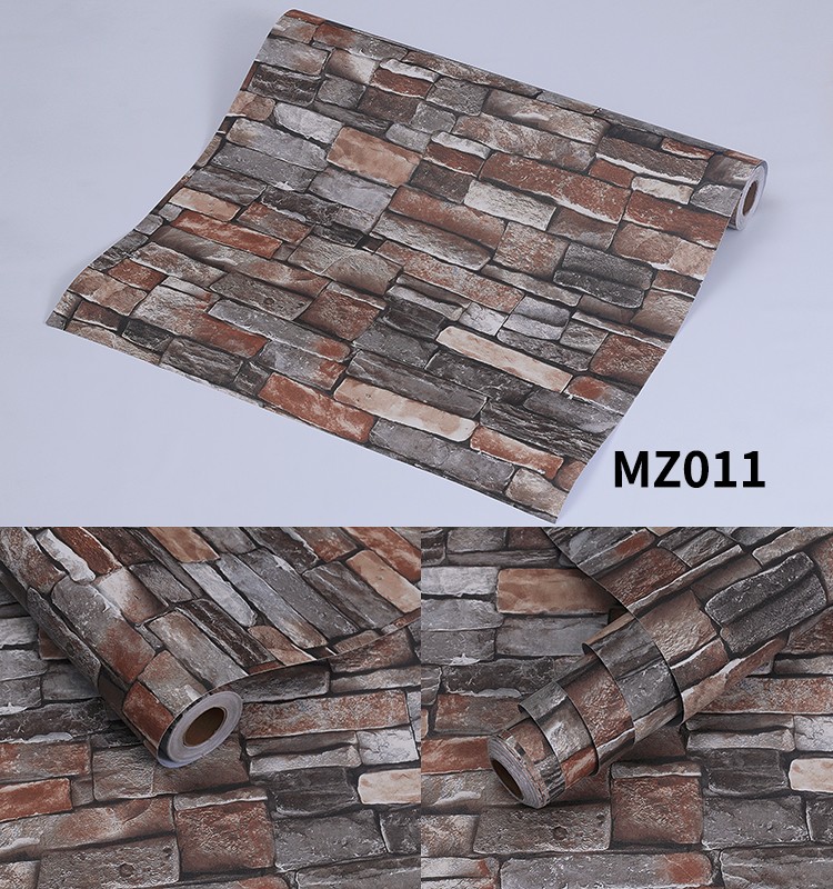 Soundproof 3D Brick Stone Wallpaper 61cm*5m Household Red Brick Wallpaper 3D