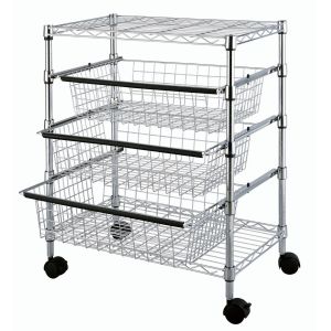  Pull out Shelf Kitchen Bakery Multiple Function Wire Shelving Cart Manufactures