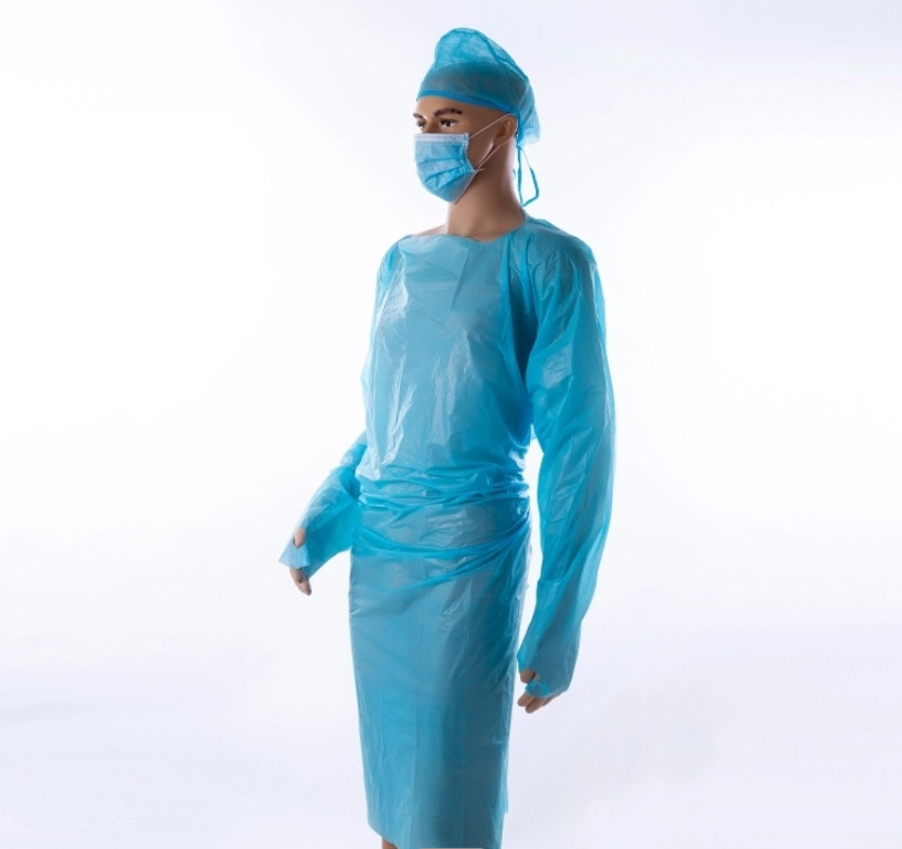 Customized Protective Disposable CPE Gown For Surgical Laboratory
