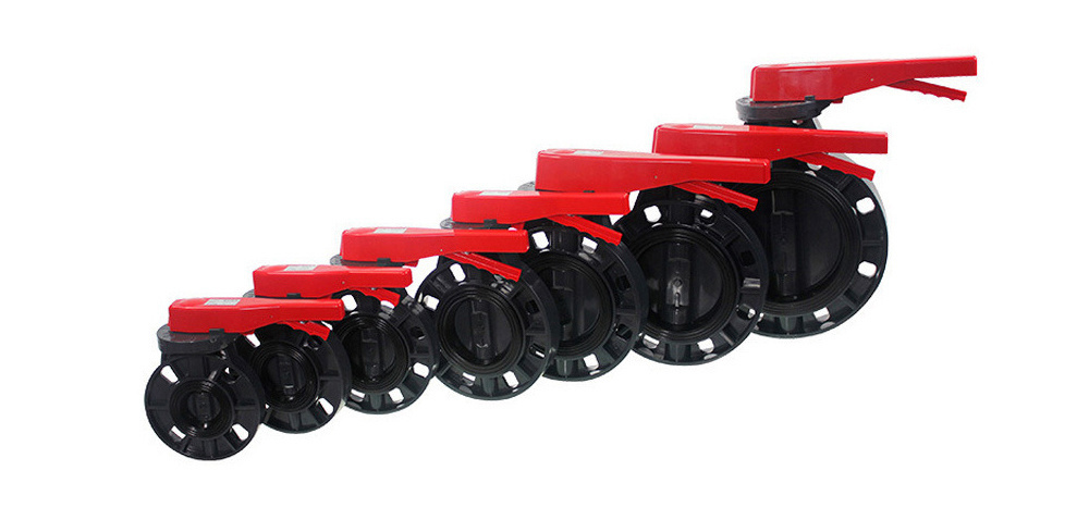Wide/ Narrow PVC, ABS Handle New Material CPVC, UPVC Butterfly Valve with NBR/EPDM O-Ring