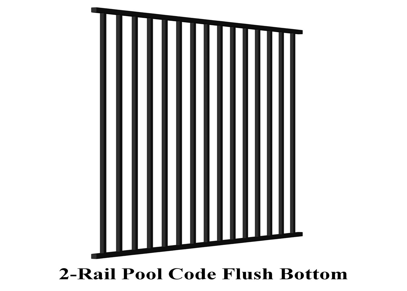 2 rails top and bottom flush upright rails powder coated pool fencing panels 1250mm x 2300mm spacing 90mm