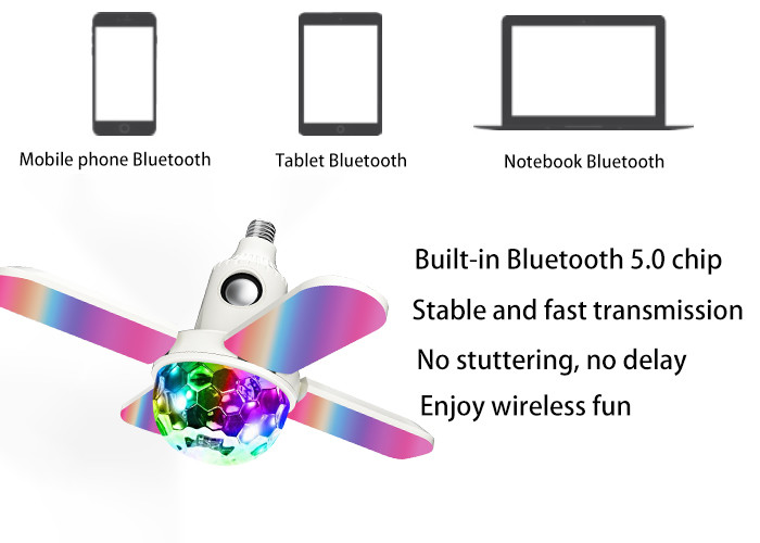 Bar Decoration 3300Lm 5.0 Bluetooth Light Bulb That Plays Music 86-265V