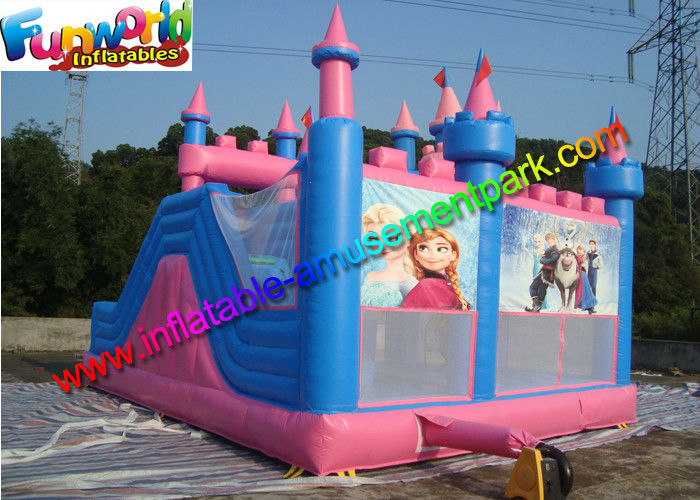 Frozen Princess Inflatable Bouncer Castle , Princess Jumping House For Kids