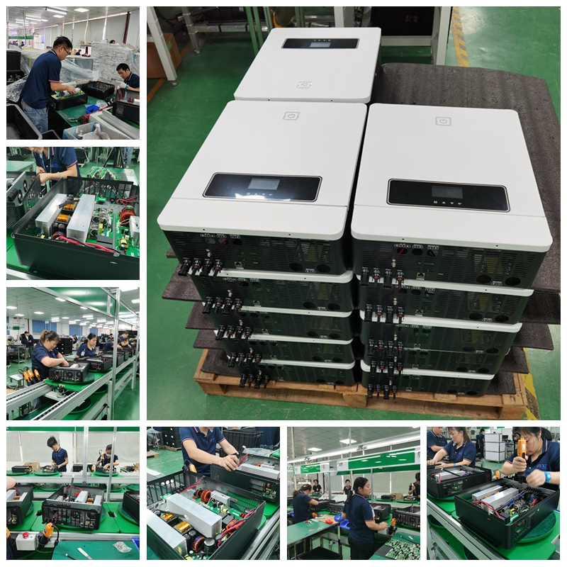 Customizable Hybrid Solar Inverter With Mppt Charge Controller 5500W 48V 100A Mppt Solar Controller Pure Sine Wave All In One