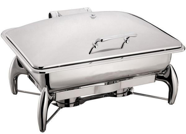 Stainless Steel Chafing Dish Mechanical Hinge Lid 9.0Ltr Food Pan Buffet
