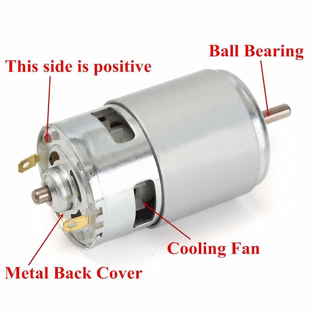 DC 775 Motor 12V-36V 24V 3500-9000RPM 775 Motor Ball Bearing Large Torque High Power Low Noise DC Motor for Electrical Tools