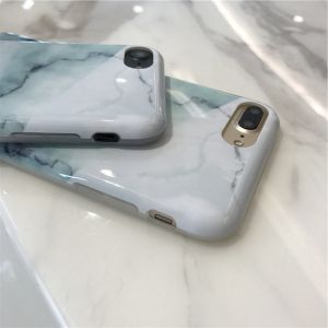 Soft TPU IMD Jadeite ink Splicing Marble Grain Back Cover Cell Phone Case For