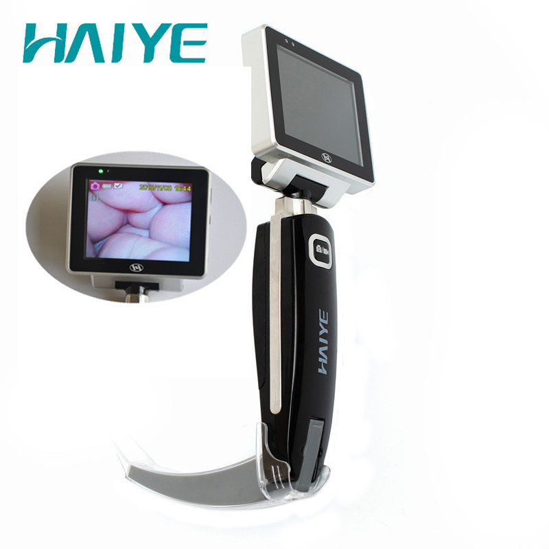 CE Certificated 3 Inch Display Anesthesia Video Laryngoscope With 3 Disposable Blades