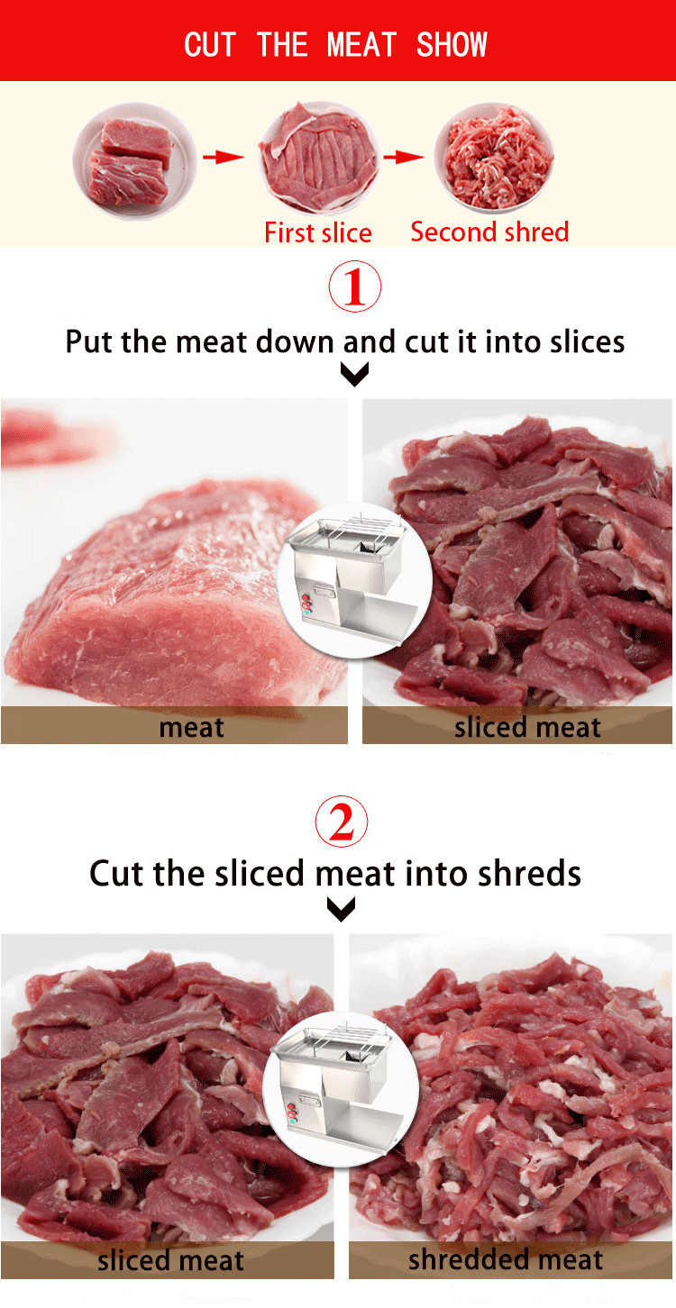 Factory outlet electric table type automatic commercial meat slicer cutter Shredded meat cutting machine