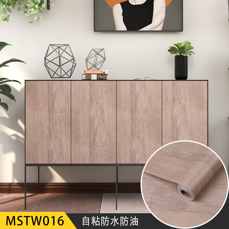 Wood Grain Self-Adhesive PVC Vinyl Wall Panels Modern Style Wallpaper Contact Paper for Door Stickers
