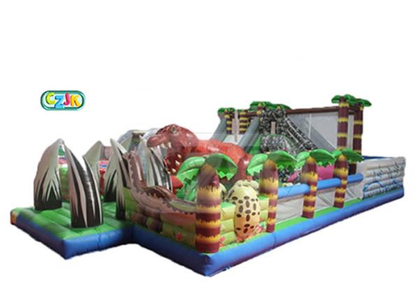 Dinosaur Jurassic Themed Inflatable Bounce House Combo Adventure Amusement