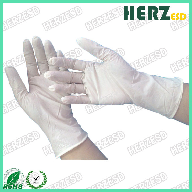 Waterproof Anti Oil ESD Hand Gloves , Nitrile Exam Gloves Powder Free Stretchable