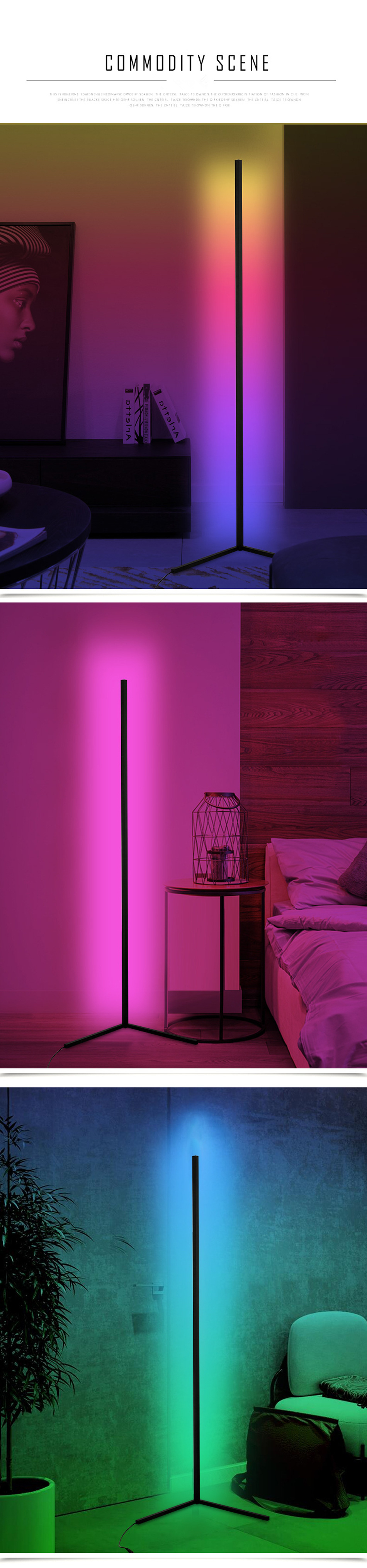 Drop Shipping Modern Nordic Luxury Tripod Corner Metal Floor Lamp For Bedroom Living Room Hotel