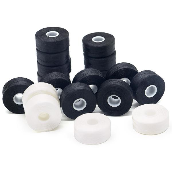 Sustainable Universal 144pcs/box White/ Black 75D/2 100% Polyester Pre-wound