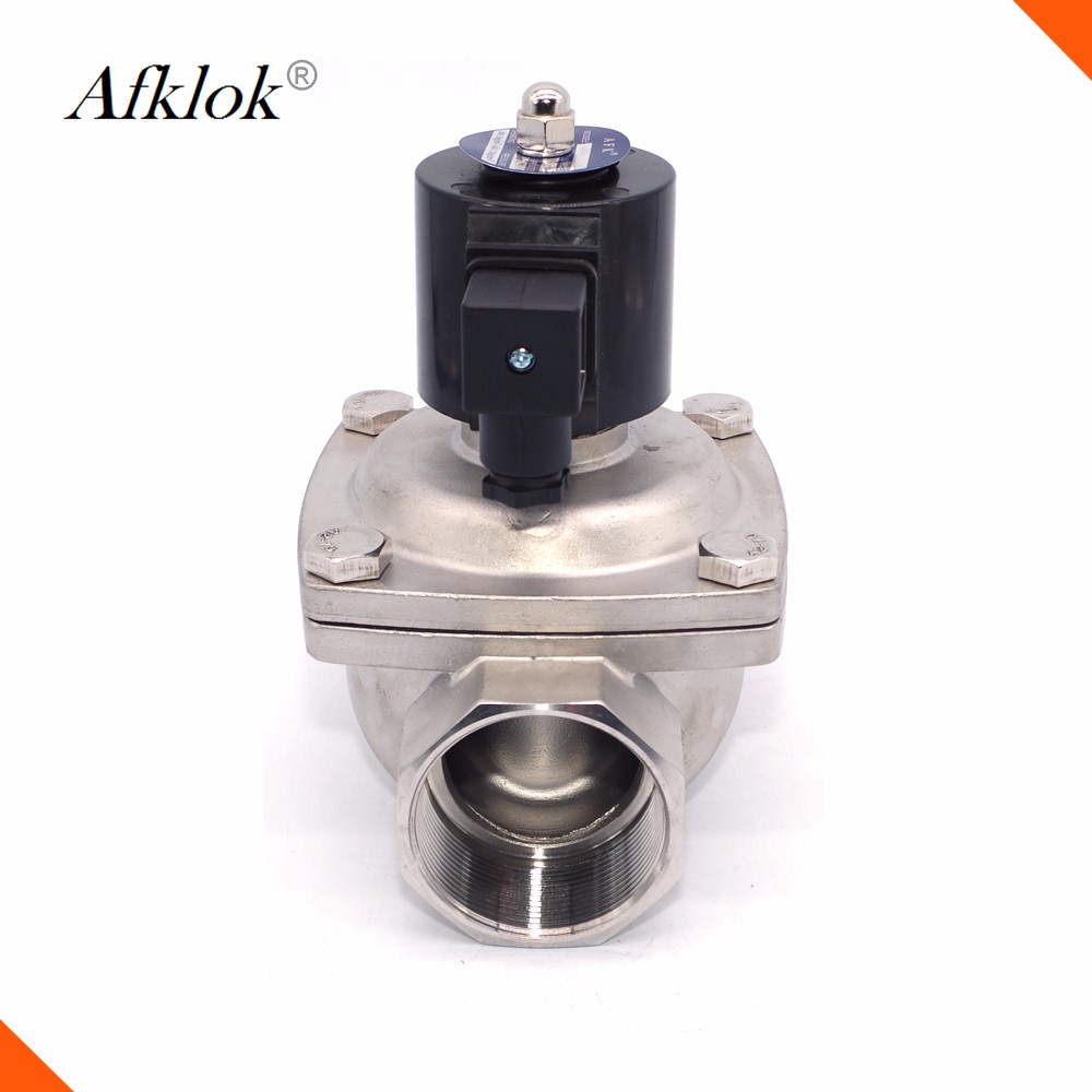 1 1/2" Stainless Steel Normally Closed Solenoid Valve 12v