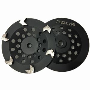 7 Inch Diamond Concrete Grinding Disc Round Shape With Arrow Segment