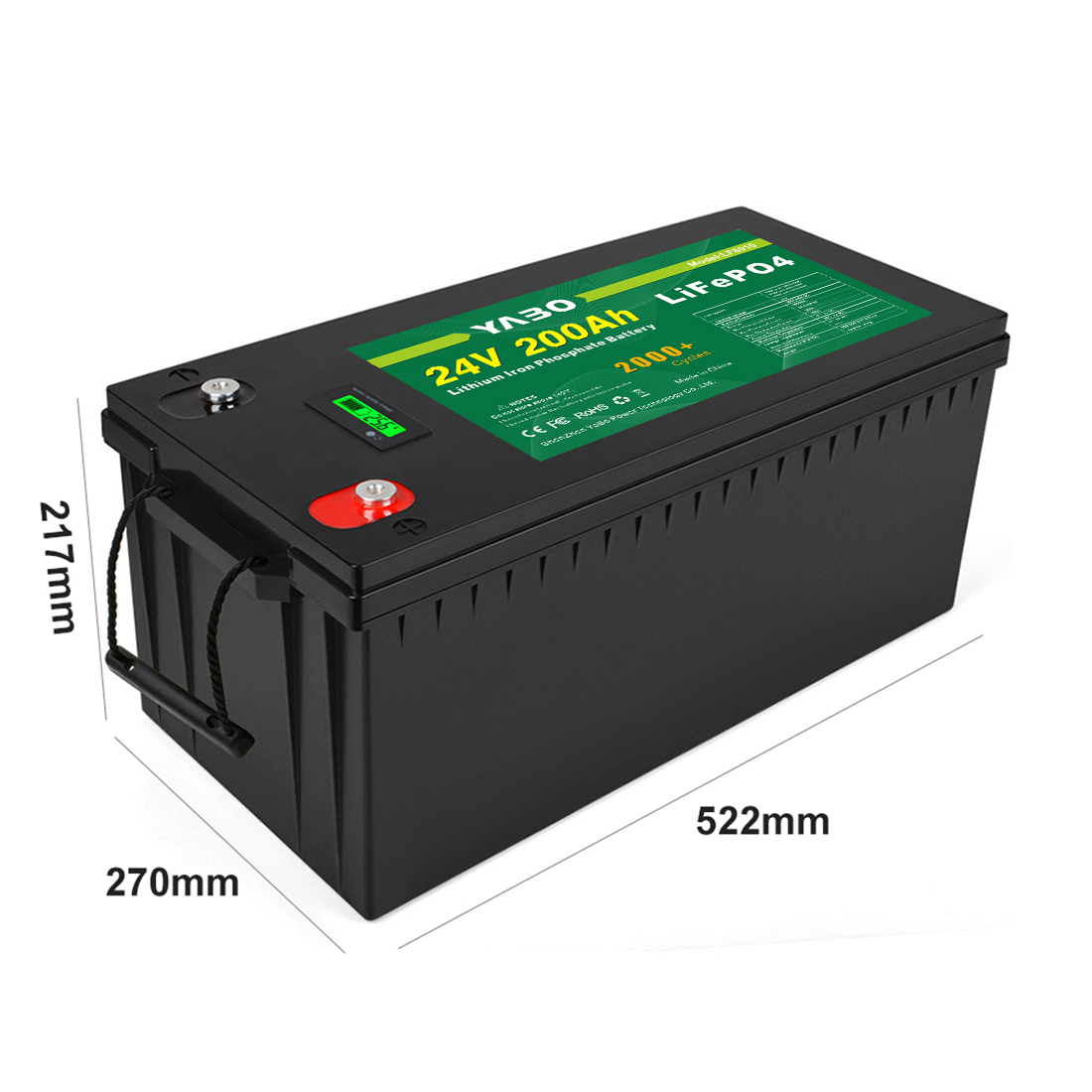 Lithium Ion 24v 200ah RV Lifepo4 Battery Rechargeable Long Life