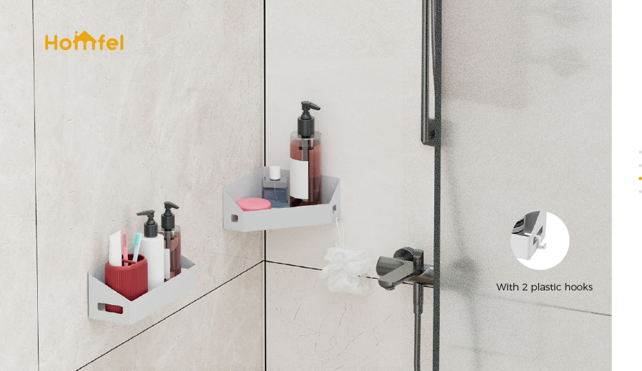 Wall Mounted Type Household Magnetic Attraction Shower Rack No Drilling Bathroom Hook