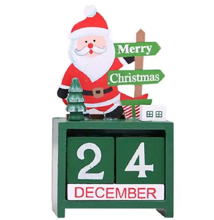 DIY Digital Calendar Wooden Christmas Tree Tabletop Decoration