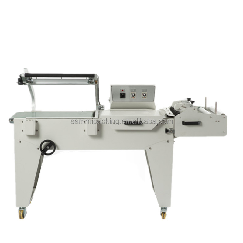 New design 2 in 1 L bar sealer L type sealing cutting machine and BS-A450 heat shrink tunnel packaging machine