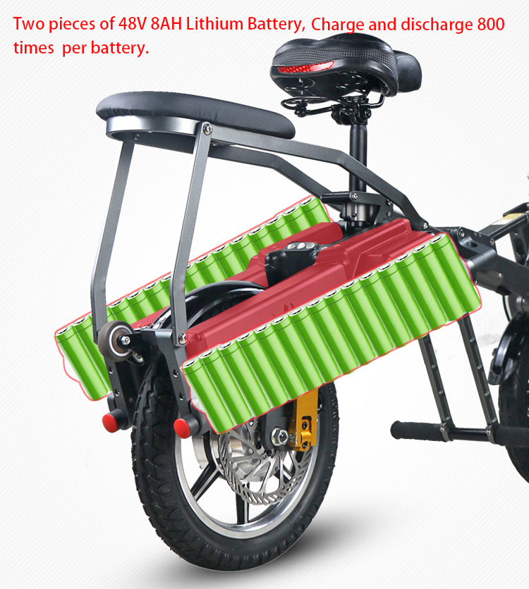14 Inch Mini Electric Tricycle Bike , Electric Foldable Tricycle With 3 Wheels
