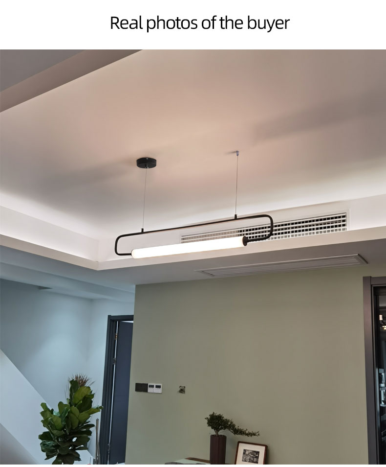 Modern Restaurant Chandelier Minimalist Bar Restaurant Indoor Rectangular Chandelier(WH-MI-406)