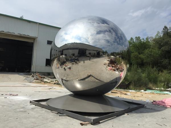 Outdoor Large Stainless Steel Ball Sculpture Modern Decorative Design