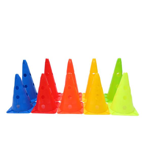30cm 52cm Flat Cones For Football , Square Bottom Space Marker Cones