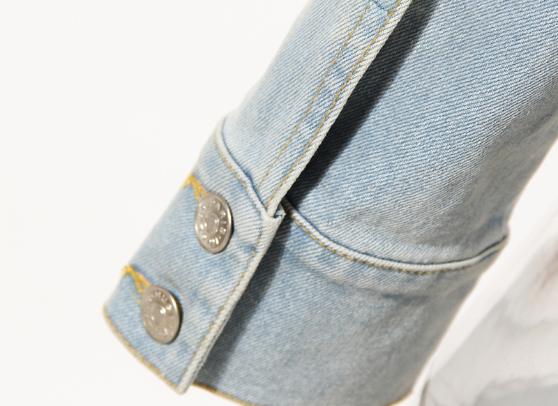 Female Short Casual Sleeve Jean Jackets Denim Cropped Jacket Hot Girl Fashionable Breathable Retro Long