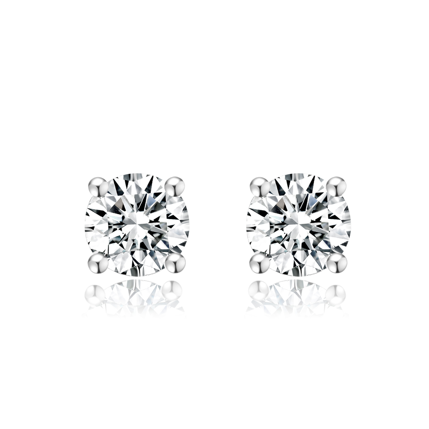 Classic Round Shape Design 18k Lab Grown Diamond Earrings Jewelry Best seller Round shape 0.3ct diamond Earrings