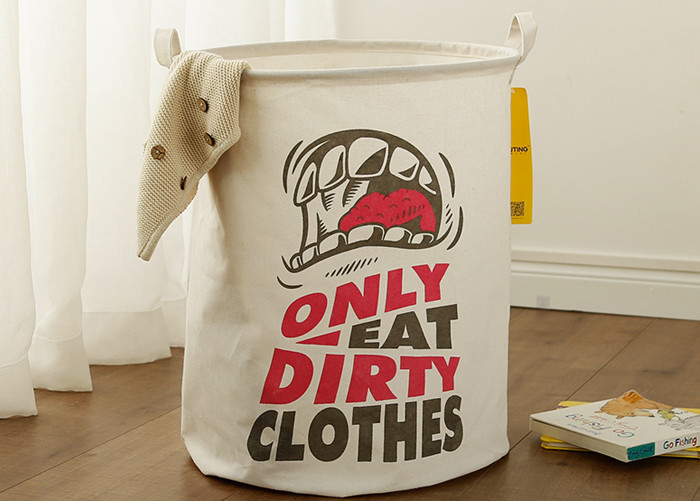 Puting Foldable washing laundry basket clothes toy storage bag large size box customized cat