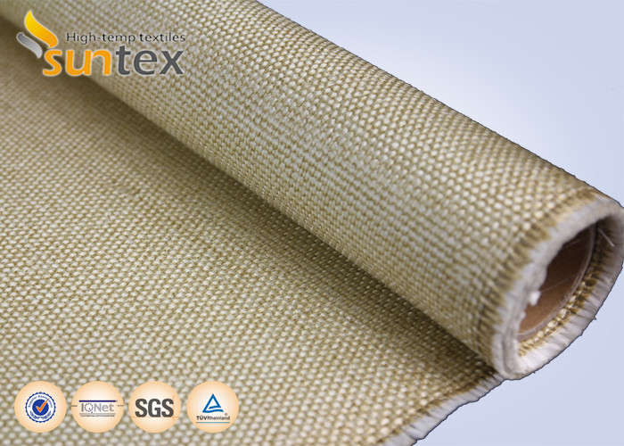 Abrasion Resistant Vermiculite Coated Fiberglass Fabric For Removable Insulation Cover