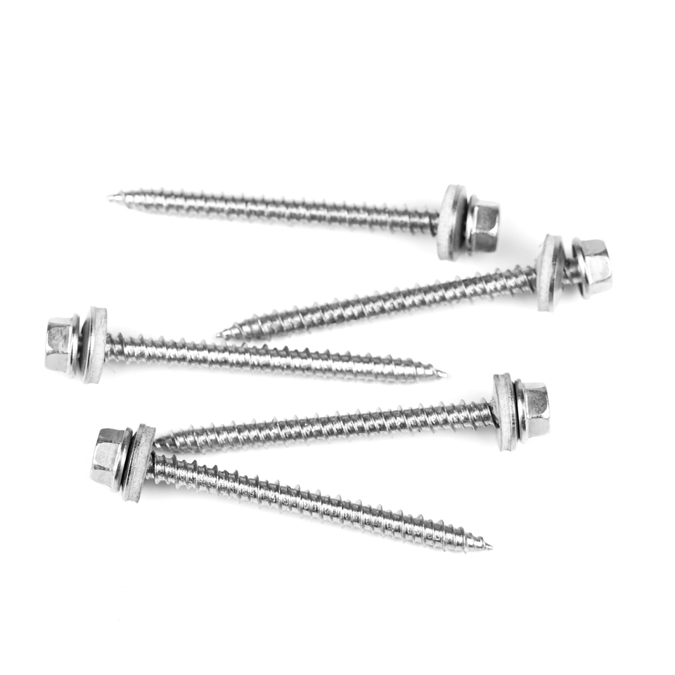 High Low Thread Torx Drive Wood Chipboard Screw with EPDM Washer 60mm 100% QC Tested
