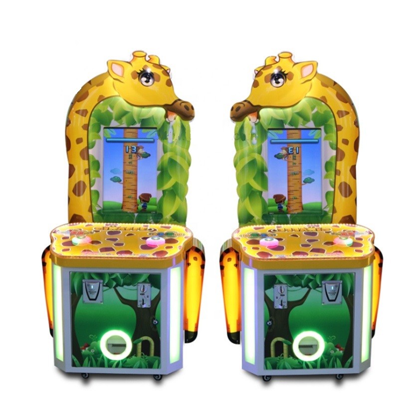 Hit Giraffe Tickets Redemption Arcade Machines Coin Pusher 350W 220V