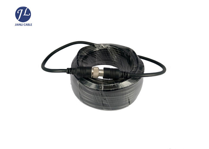 Waterproof IP67 5 Pin Spiral Truck Rear View Camera Cable
