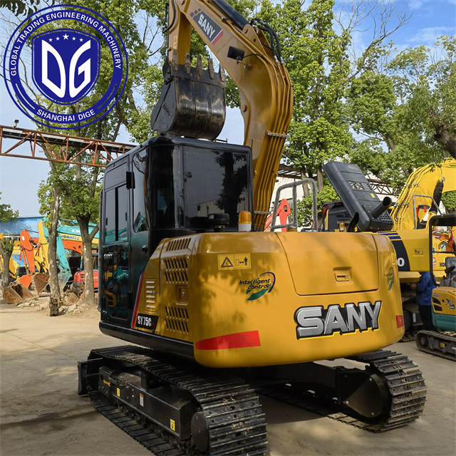 SY75C Used SANY Excavator Hydraulic Lifting And Carrying