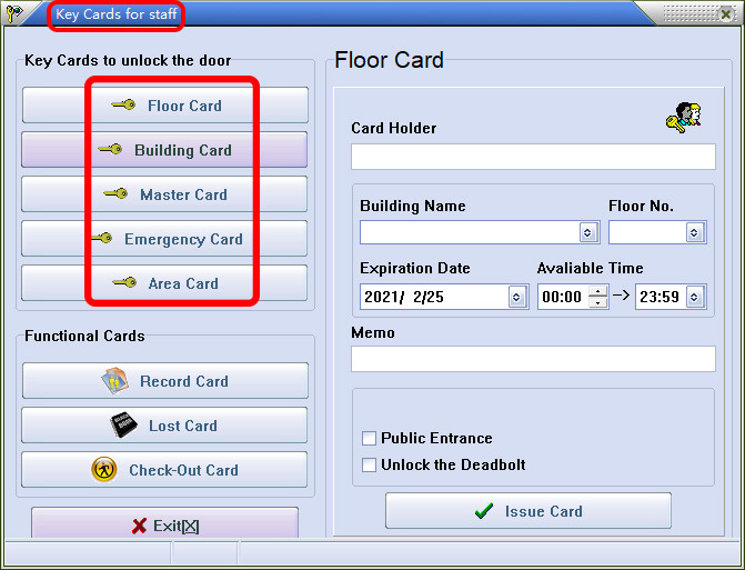 Stainless Steel 304 247*78mm RFID door lock system With Free Software