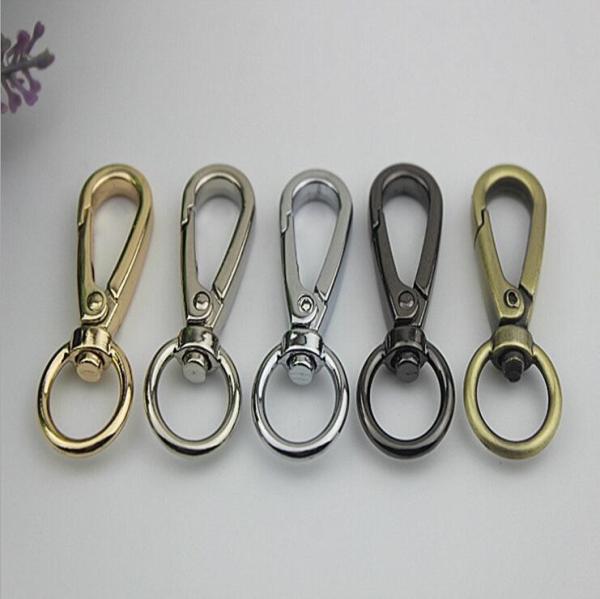 Bag accessories promotional item stock hanging gunmetal color 13 mm snap hook