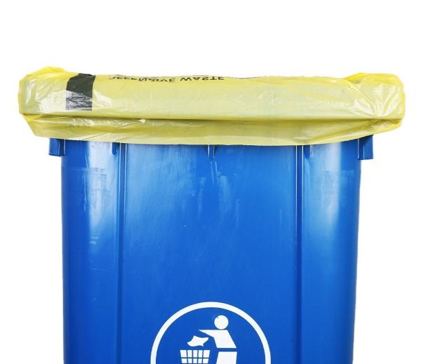 Portable Flat Mouth PE Bags for Hospital and Clinic Waste Disposal Thickness 5