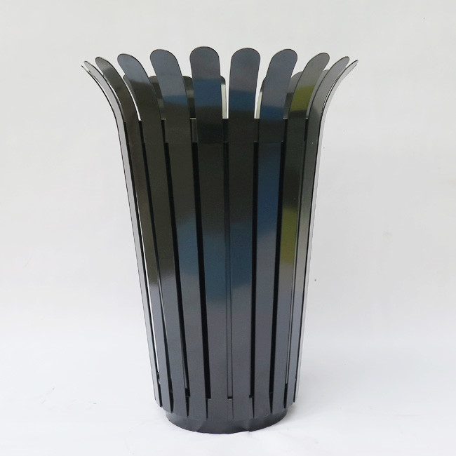 Waterproof Flower 50L Galvanized Steel Outdoor Trash Can