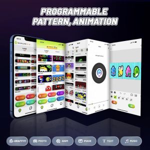 Smart App Control Scrolling Message Matrix LED Pixels Panel for Home and Shop