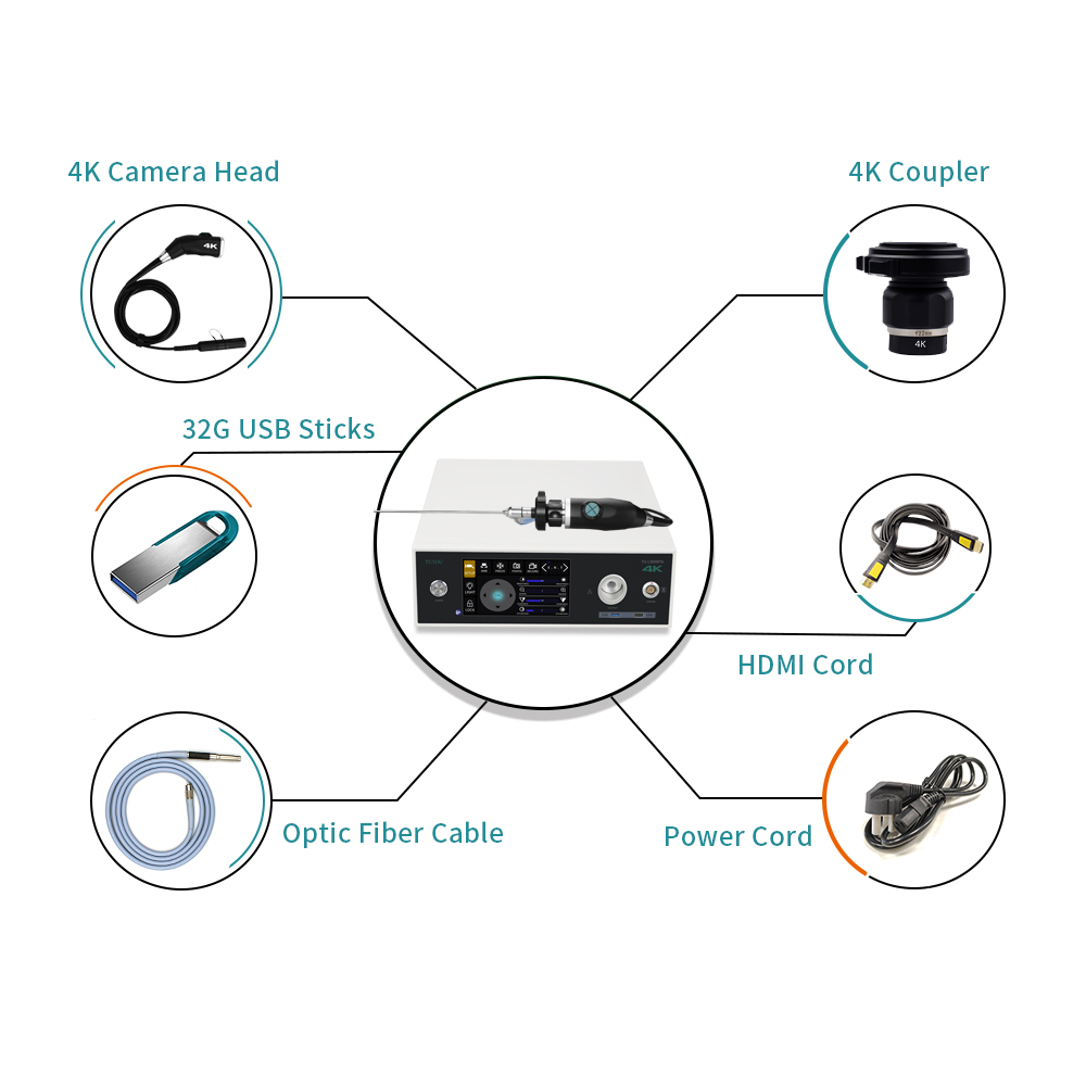 Record-Capable 4K Ultra HD Touch Screen Endoscopic Camera System for ENT Laparoscopic Urology Cystoscope