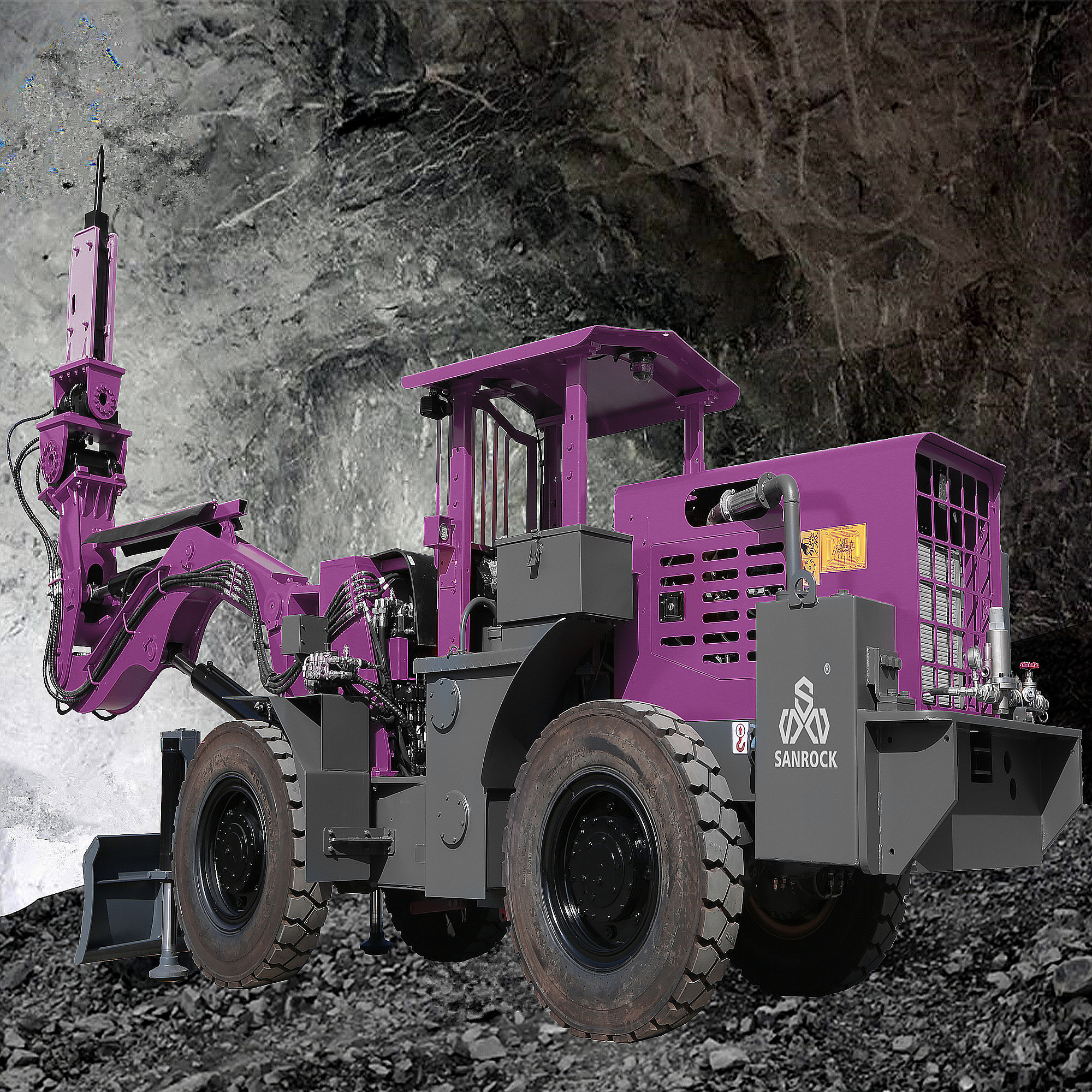 Hydraulic Scaling Rig Underground Tunneling Scaler Breaker Mining Drilling Equipment