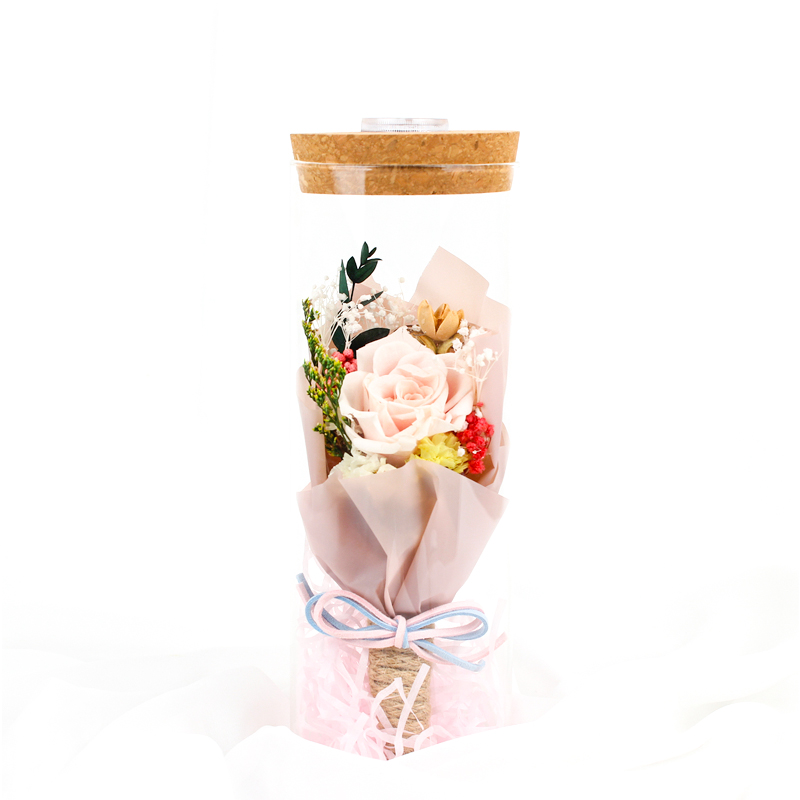 Customized Flower Decoration In Marriage , Preserved Gypsophila Wishing Bottle